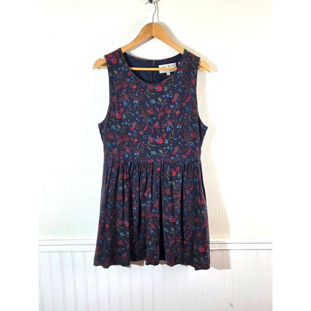 Jack Wills Cottagecore Floral Sleeveless Dress Pockets Fit Flare US 12